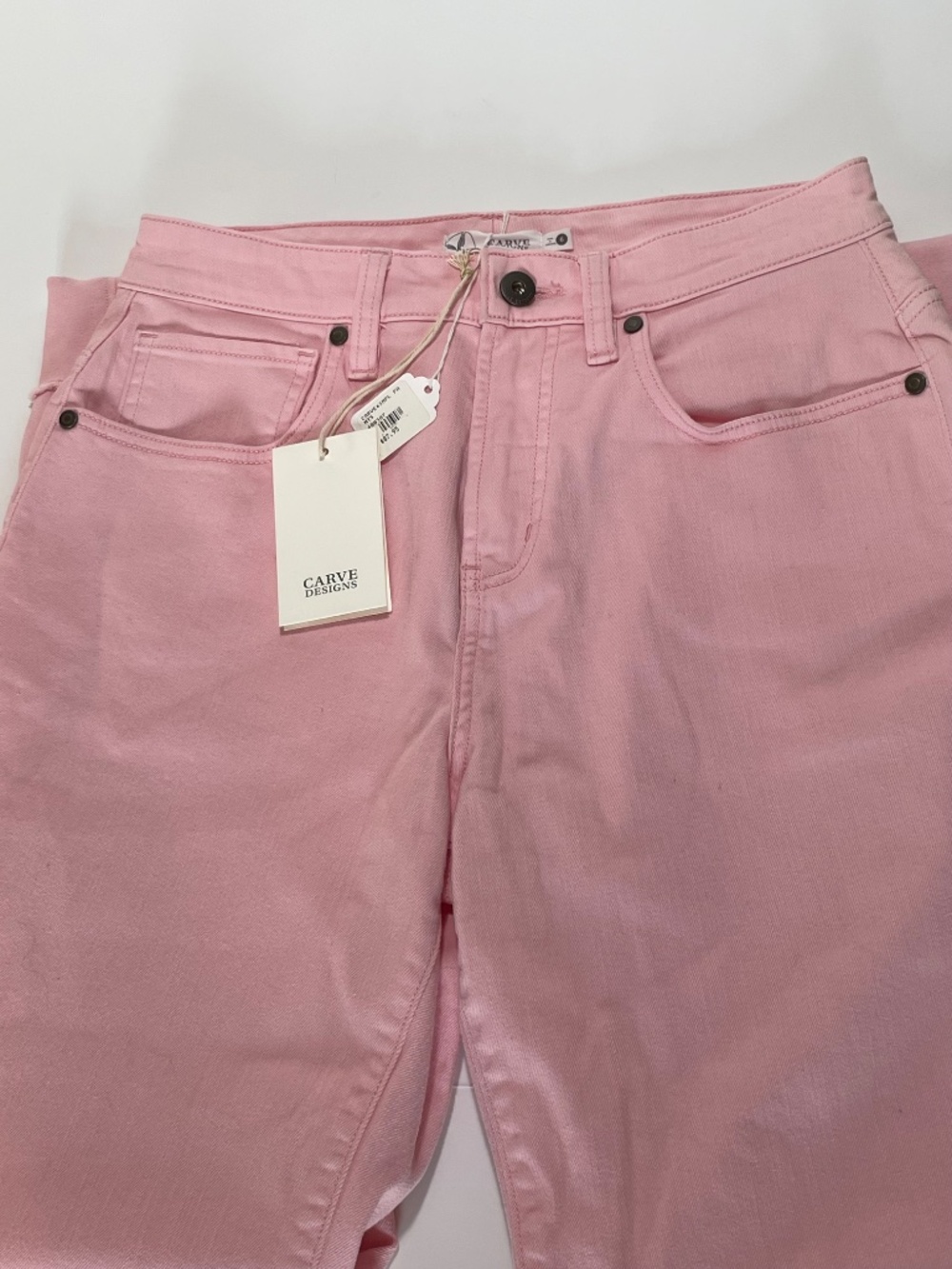 Carve Designs Hi Rise Jeans Pink size 6 NWT - Picture 3 of 13